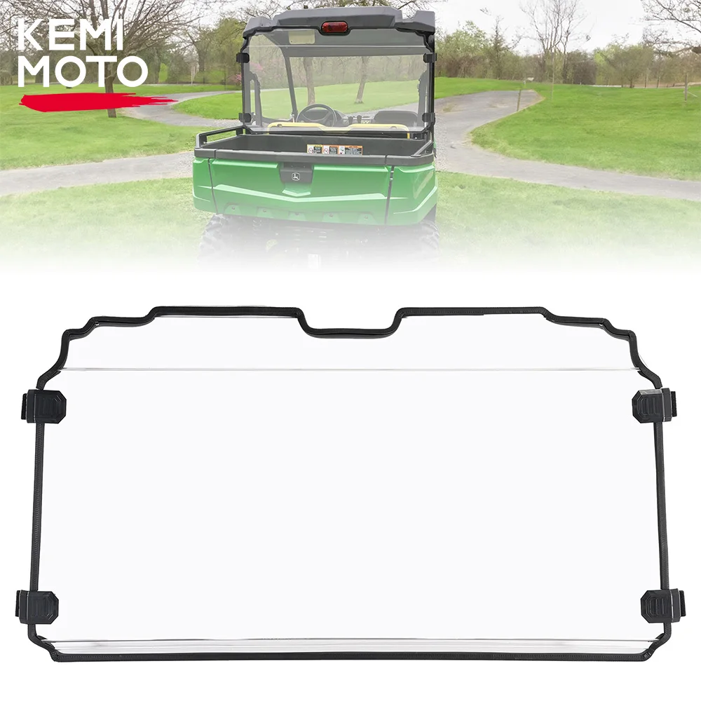 

KEMIMOTO UTV Back Windscreen Window Rear Full Windshield for John Deere XUV 550 560 590i 590E 590M RSX850i Sport Trail RSX860i