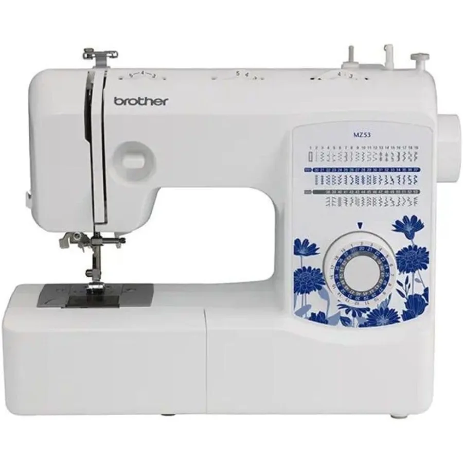 MZ53 FullSize Sewing Machine with 53 Builtin Stitches OneStep Buttonhole Stitch Buttonhole Foot and Finger Guard