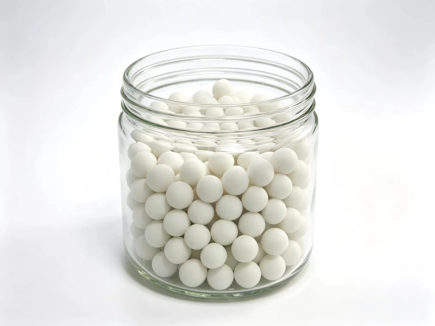 Inert Alumina Ground Ceramic Balls High Strength Resistant to High Temperatures for Industrial Use 500g