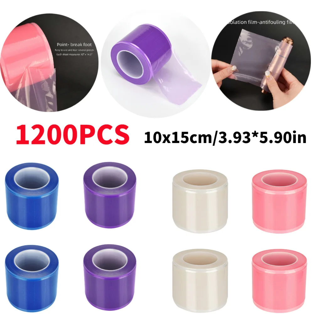 1200Pcs/roll Disposable Tattoo Barrier Film Dental Protect Tape Tattoo Clear Wrap Covers Plastic Anti-fouling Film Adhesive Band