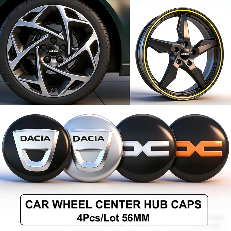 4 pçs 56mm cubo da roda do carro capa crachá adesivo para dacia duster logan sandero 2 mcv sandero mk cilo stepway dokker rs bens do carro
