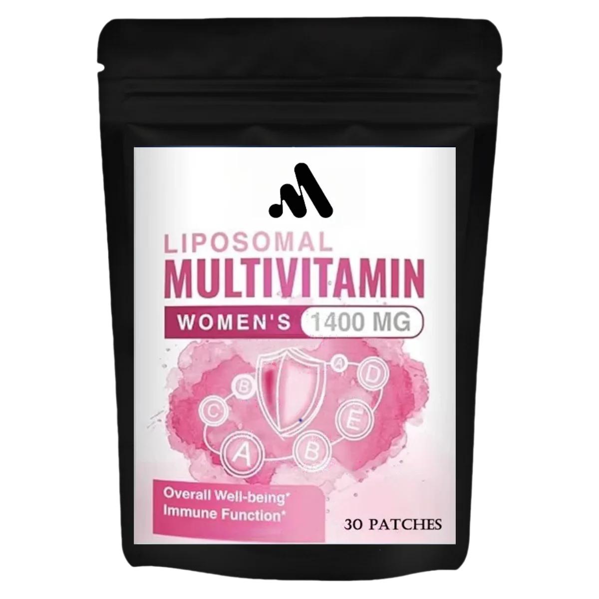 

30 Patches Liposomal Multivitamin for Women Transdermal Patches for Hair, Skin, & Nails, Bone Health, Energy, Immune Support
