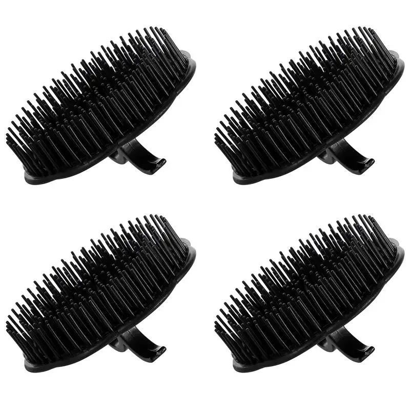 4pcs Hair Shampoo Brush Head Scalp Massage Comb Hair Washing Comb Bath Shower Cleaning Brush Salon Hairdressing Tool