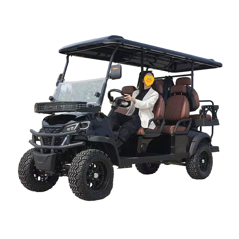 High Quality Customize Black Color 60V/72V Lithium 120AH GOLF CART 2 4 6 SEAT Electric Golf Carts with FAST Speed 50km/h