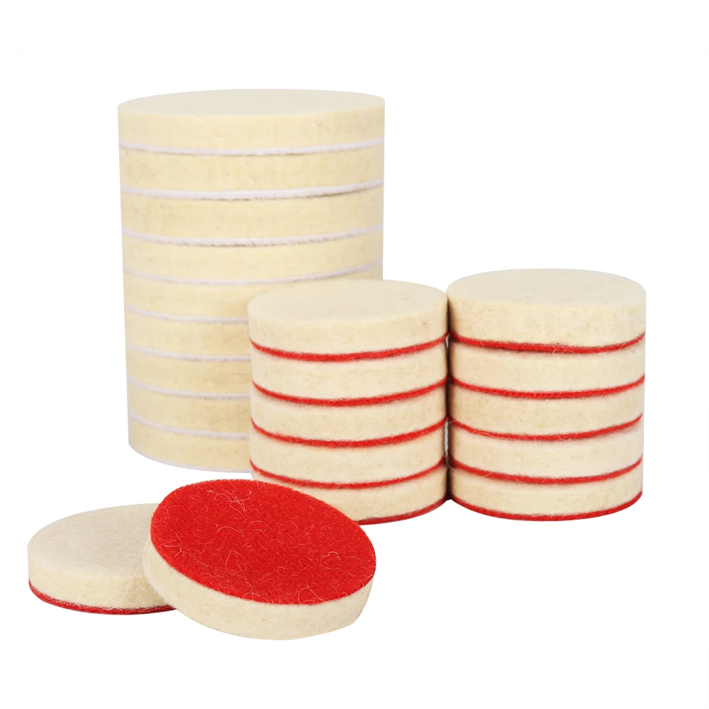 SIFANG Wool Felt Polishing Pads, Abrasive Wheel for Glass, Stainless Steel Polish, Repair Scratches, 2-7in Soft Felt Discs, 2PCs