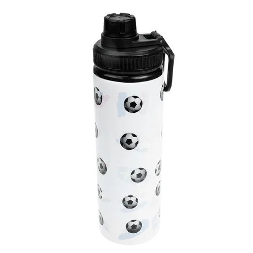 누수 방지 물 용기, 축구 색상 변경 컵, 피트니스 주전자, 스포츠 용품, 스테인리스 스틸, 휴대용 병, 25x7cm 
