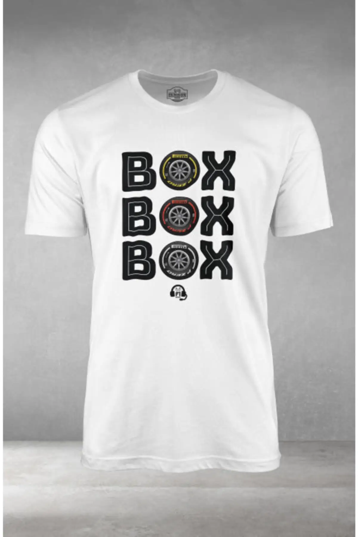 Male White Box Formula 1 F1 Black White T-Shirt Casual Stylish Modern Printed Men 'S Clothing Cotton Turkish Fabric