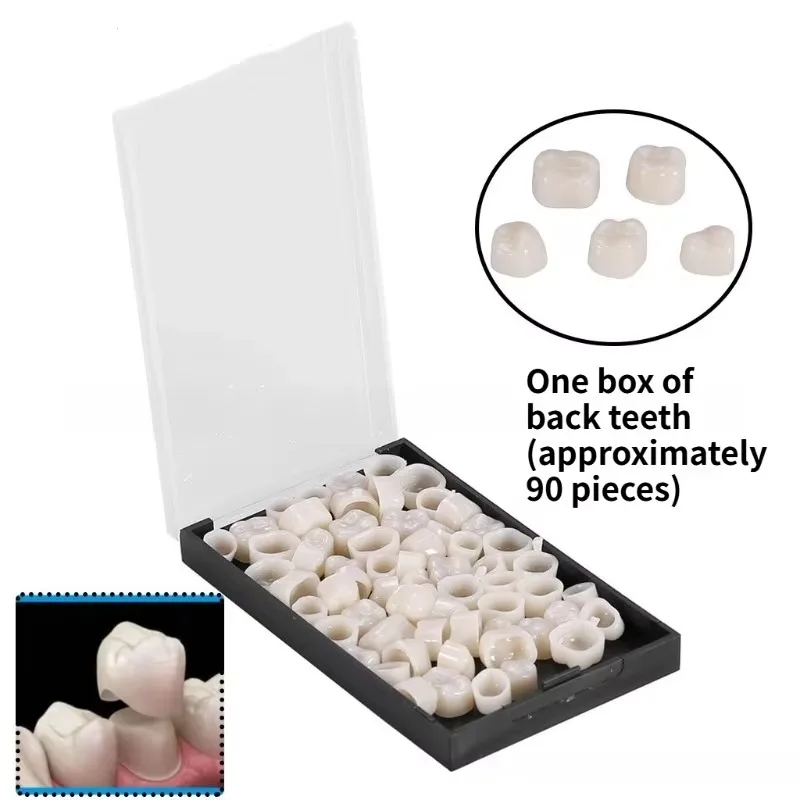 New 60/90Pcs/Box for Oral Care(Front Teeth Back Teeth)Porcelain Veneers and Dental Patches Temporary Crown, Fake Teeth