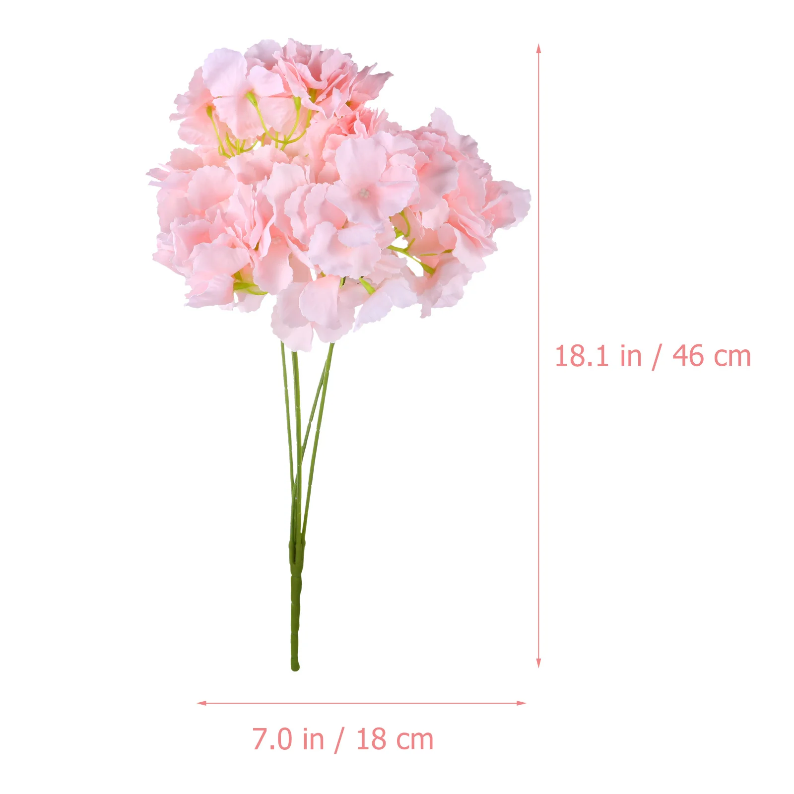 

2Pcs Artificial Hydrangea Realistic Desktop Decor Compact Long-Lasting Wear-Resistant Party Table Ornament Simulated Hydrangea