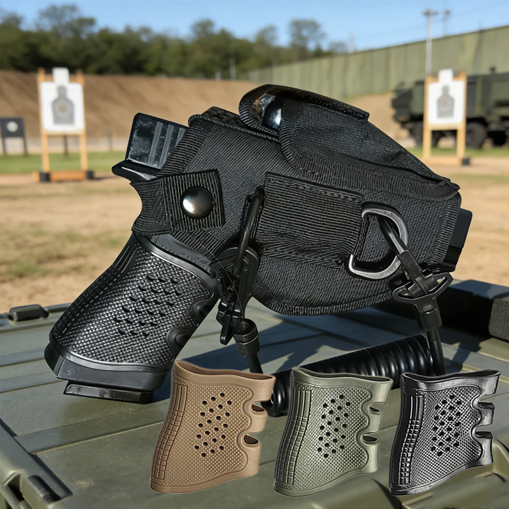 Tactical Pistol Rubber Grip Anti Slip Glove for Glock 17 19 20 21 22 23 31 32 Tactical Hunting Accessories - view 6