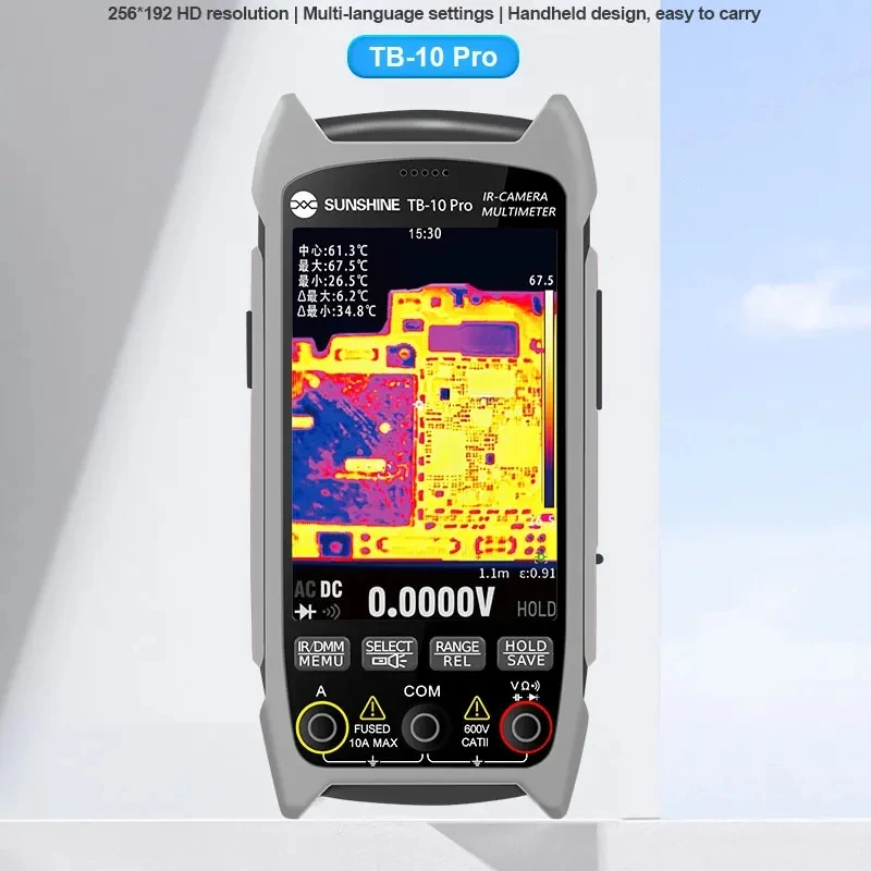 SUNSHINE TB-10 Pro Infrared Thermal Imaging Multimeter 256*192 HD Resolution,Multi-language Settings Repair Tools