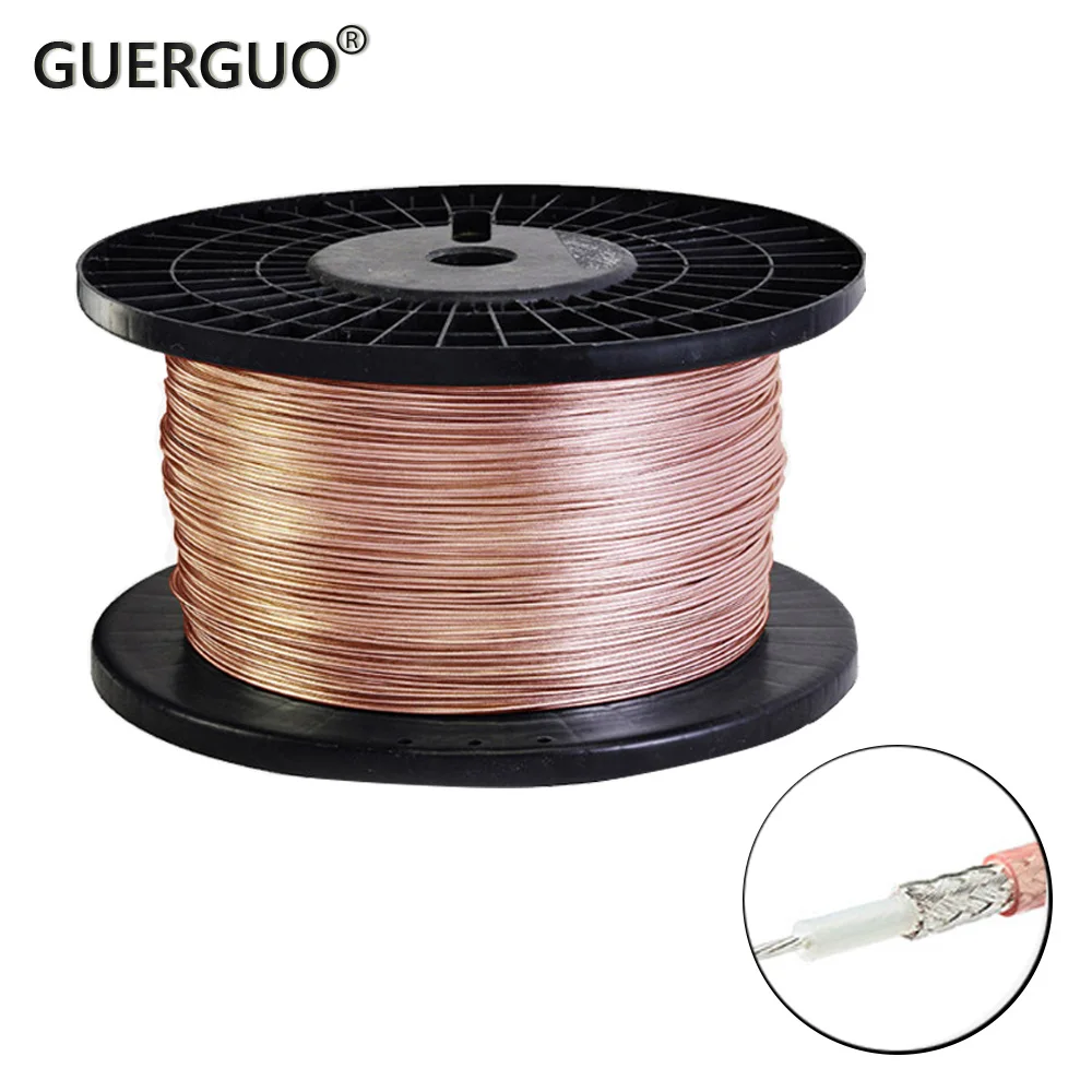 RG178 Coaxial Cable Wire Shield Silver Platied Antenna 50Ohm Low Loss for Crimp Connector Fast  Shipping