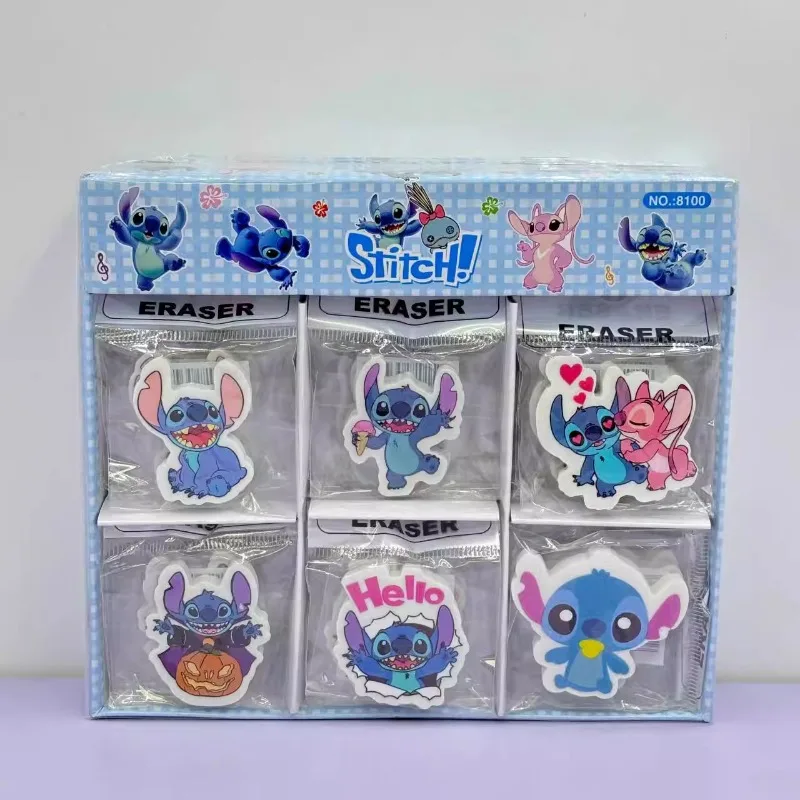 New Random 1 Pcs Delicate Fashion Trend Disney Figure Lilo & Stitch Creative Toy Eraser Students Cute Toilet Cute Stationery