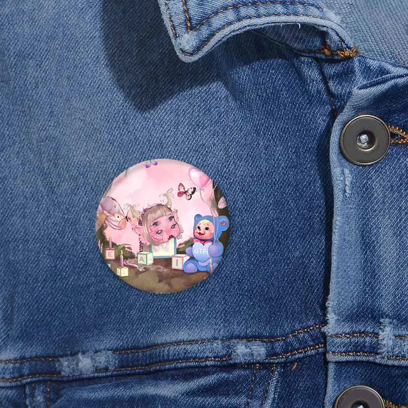 Popular Singer Melanie Martinez Pins Aesthetic Music Album Cover Enamel Badge Funny Round Brooch Pin on Backpack Fans Collection