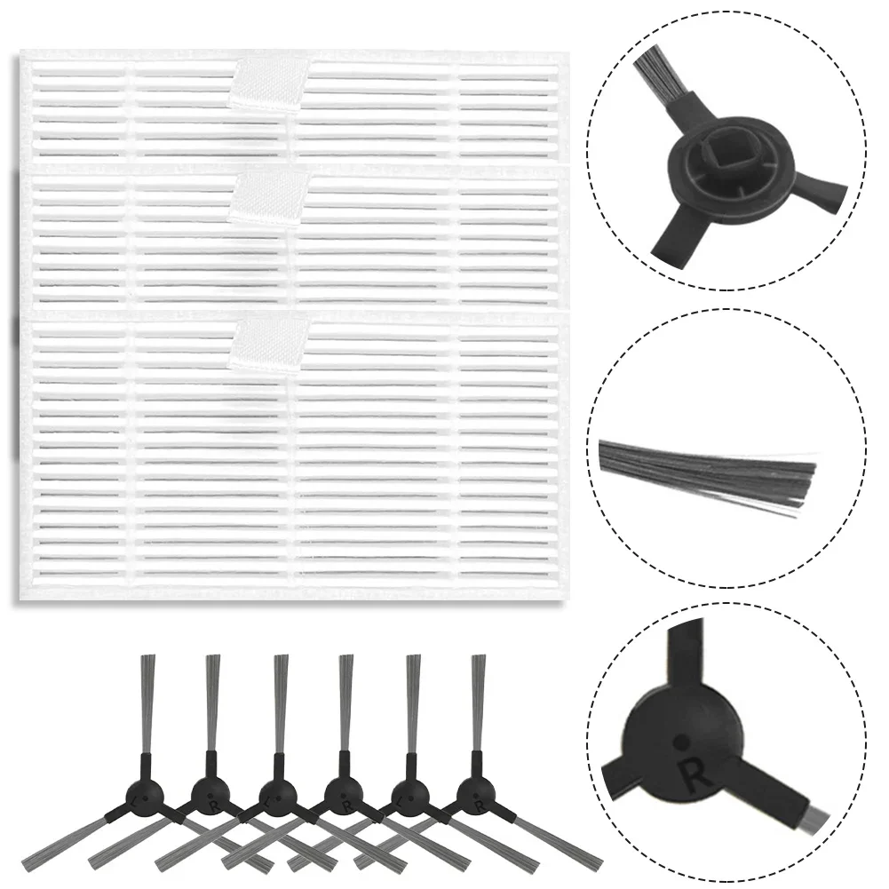 مجموعة فرش جانبية وفلتر لمكنسة كهربائية i2a ، إكسسوارات منزلية ، أدوات تنظيف ، 9 *