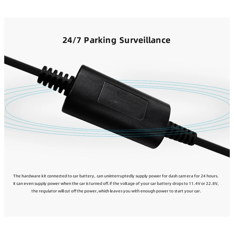 Parking Surveillance Cable For Youpin 4K A800 A800S WIDE PRO Plus A500 A500S For Car DVR 24H Parking Monitor Hardwire