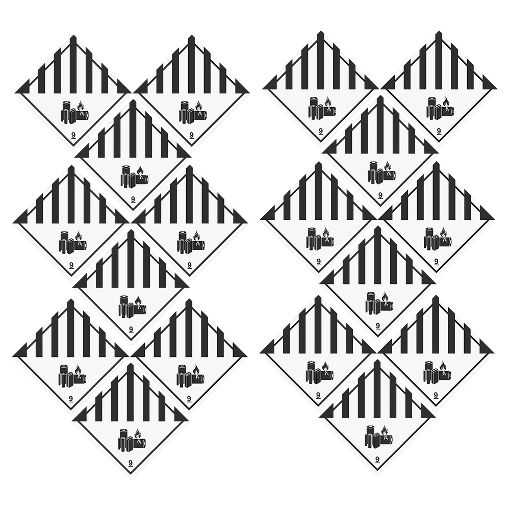 

100pcs Hazardous Material Labels Self Adhesive Vinyl Warning For Packaging Fire Safety Shipping Box Classification