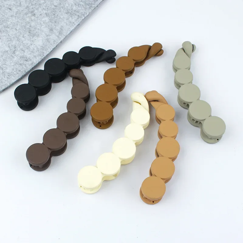 Fashion Ponytail Holder Hair Clips Matte Banana Clip Simple Hair Pins Barrettes for Women Girls Korean Headwear Hair Accessories