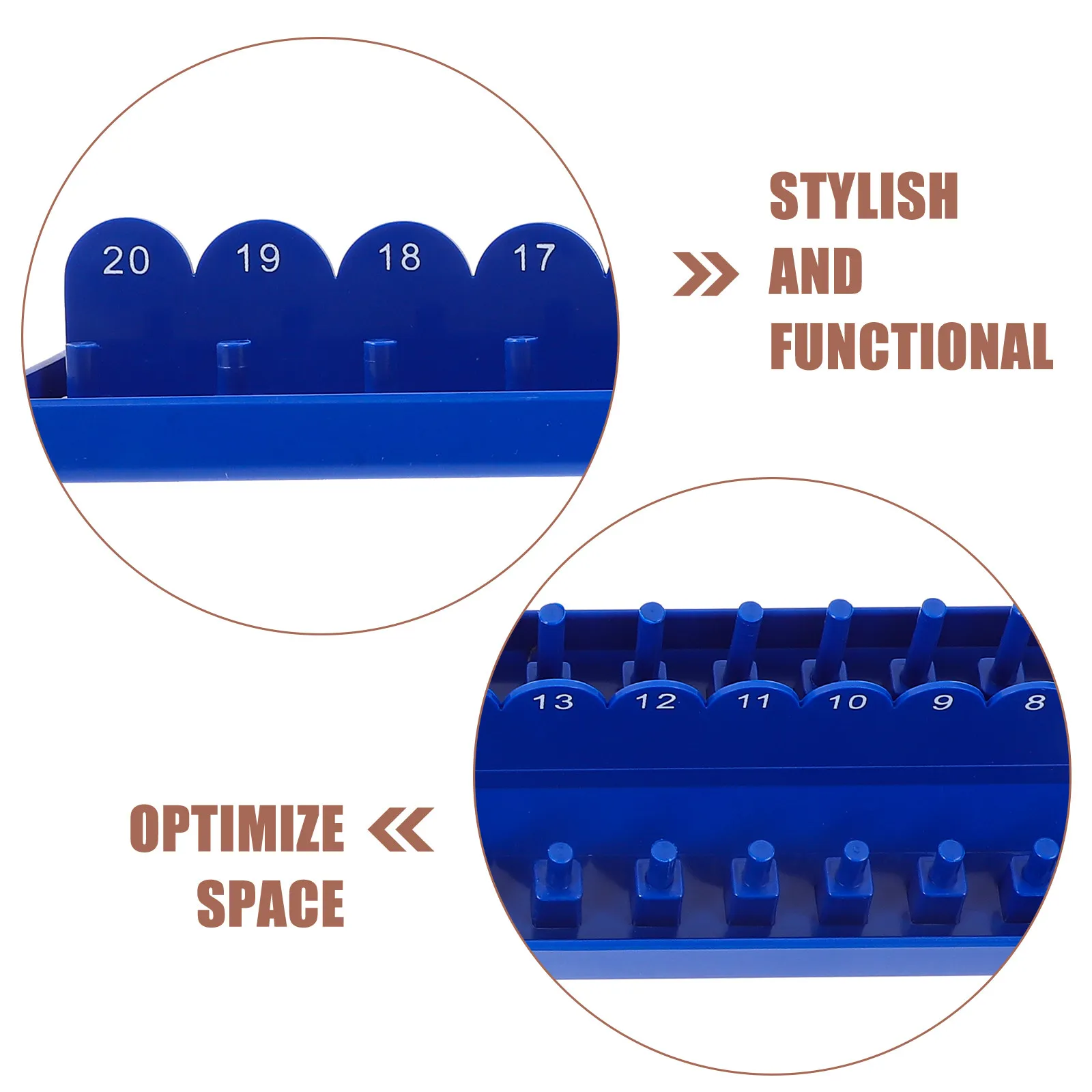 

Органайзер-держатель для инструментов 3/8 дюйма, прочный полипропиленовый органайзер для гаражных инструментов, держатели для гаечных ключей, для мастерской