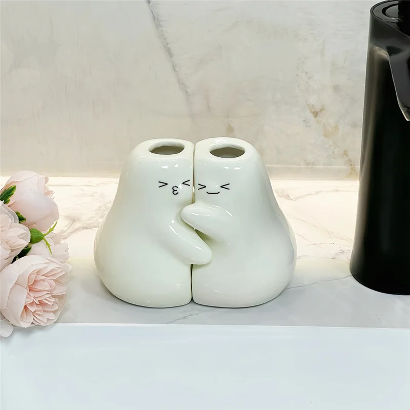 

A26F- Toothbrush Holder For Bathroom Set Of 2 Cute Tooth Brush Holders For Bathroom Countertop Home Office Table Decor
