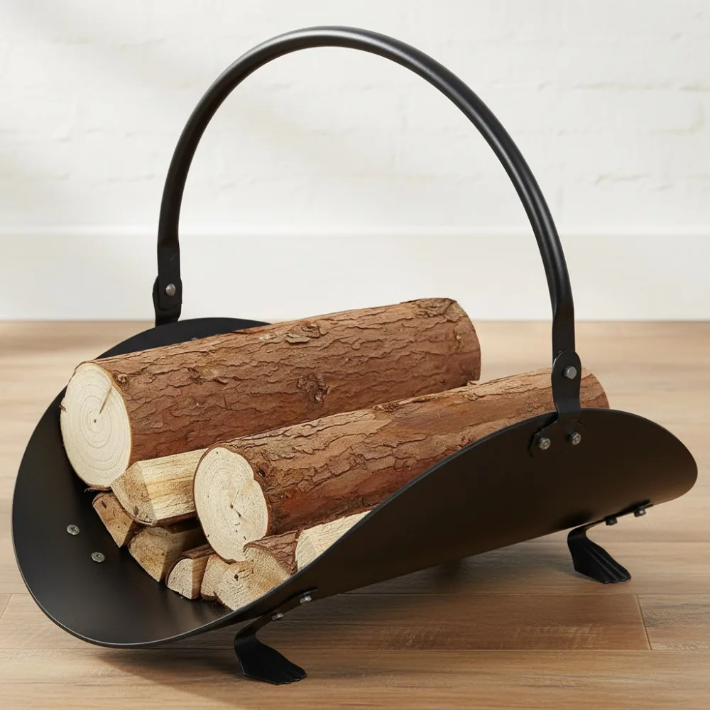 

Металлический держатель корзины для дров, внутренняя и наружная стойка для хранения бревен, органайзер-переноска