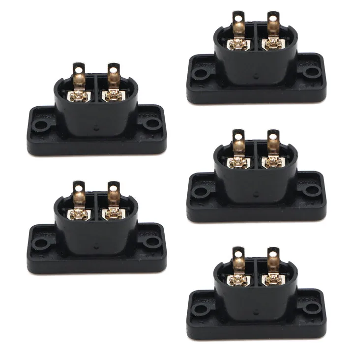 5PC C8 Male Power Socket Female Plug Power Outlet Embedded Electric Connector AC 2.5A 250V 8-Shaped Plug Socket 35mm*15mm