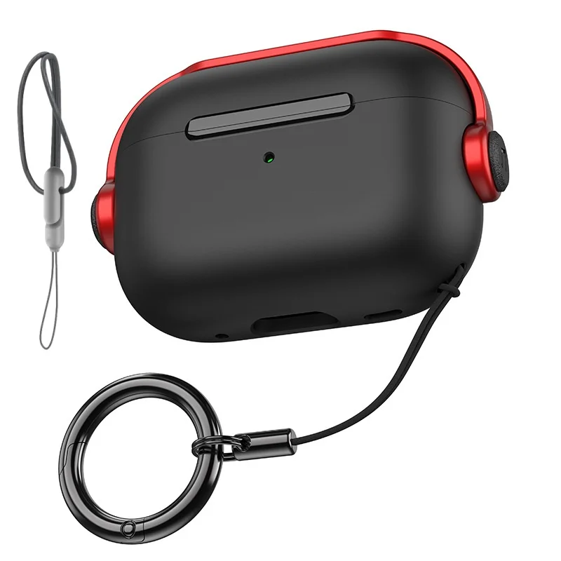 สําหรับ AirPods Pro/Pro 2 กรณีกันกระแทกหูฟังอุปกรณ์เสริมป้องกันนุ่มสําหรับ Apple Airpods 4 รุ่น (สีดําและสีขาว)