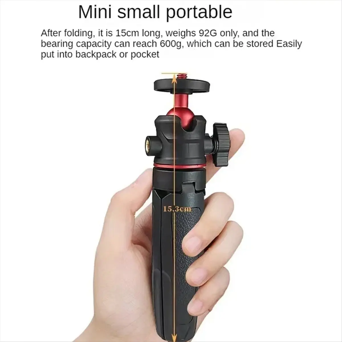Welcome Deal~Mini Desktop Tripod Handheld Photography Bracket with Flexible Ball Head 1/4 Inch Mount for Pocket 3 Black