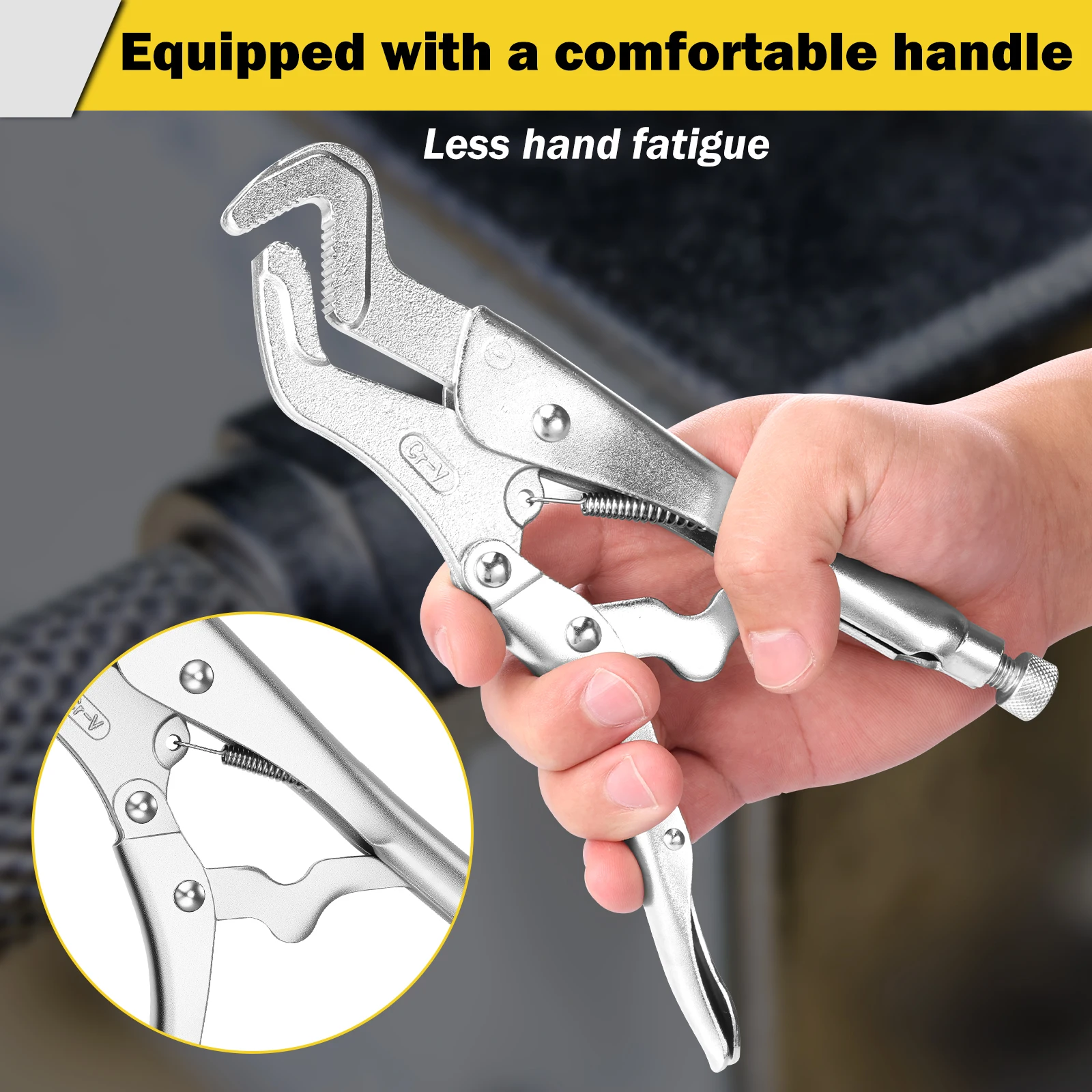 Grip Pliers Solid Pipe Clip Repair Welding Pliers Connector Pliers Adjustable Jaw Locking Pliers Multifunctional Pressure Pliers