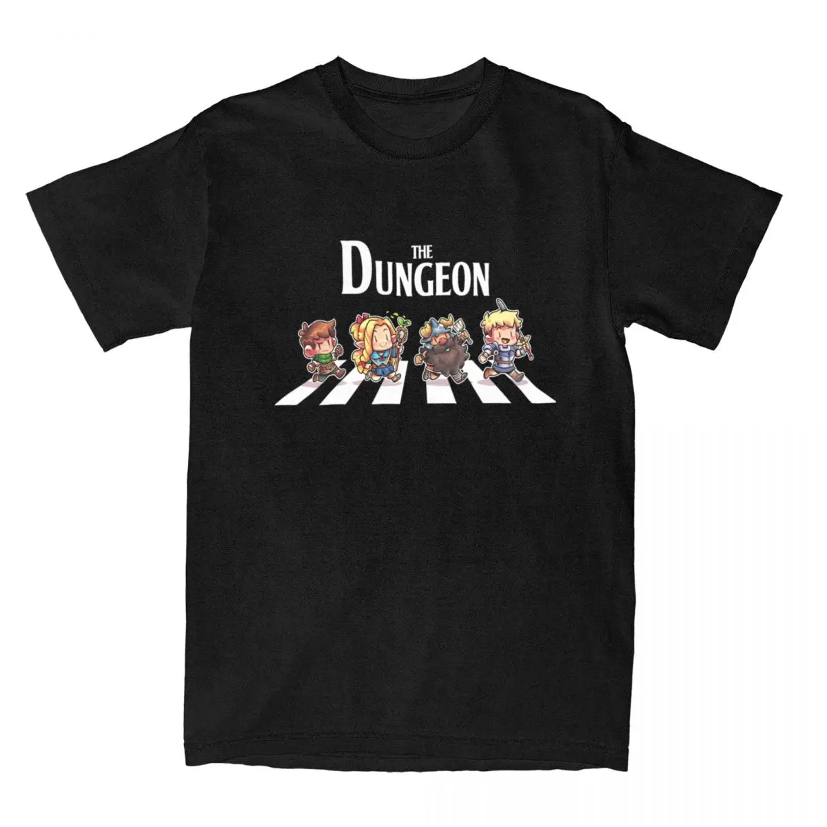 Dungeon Meshi The Dungeon Road T Shirt for Men 100% Cotton T-Shirts Round Collar Izutsumi Anime Tee Shirt Short Sleeve Clothing