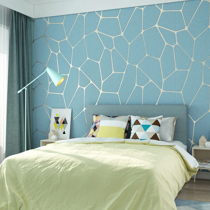 

3D Geometric Wallpaper for Living Room Bedroom Stripes Patterned Modern Design Wall Paper Roll Home Decor Papel Pared Non-woven