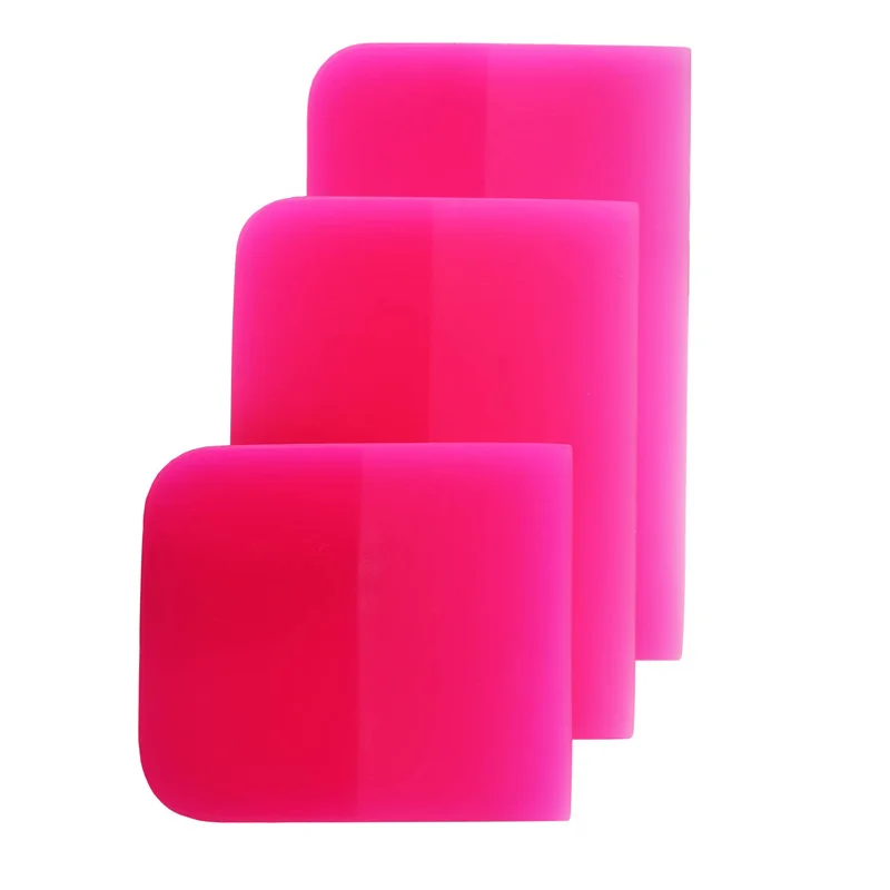 3Pcs Rosa Auto PPF Rakel TPU Gummi Schaber Anti-Scratch für PPF Film Vinyl Wrap Fenster Tönung Werkzeug windschutzscheibe Reinigung Kit – Detail 10