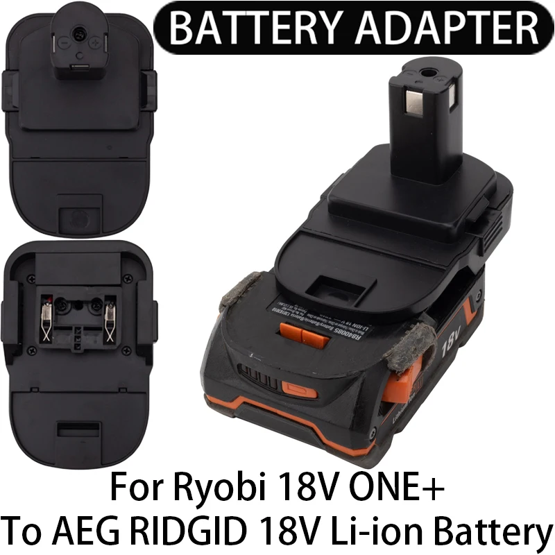 

NEW Battery Adapter Converter For Ryobi 18V ONE+ Li-ion Tools To AEG RIDGID 18V Li-ion Battery Adapter Power Tools Accessory