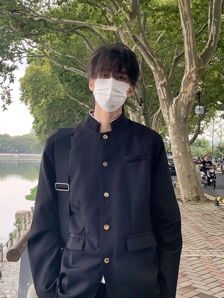 

New Chinese Sle Men's Suit Jaet Young Adults Autumn Faionable Adstrative Lapel Outerwear Polyester Fiber Long Sve