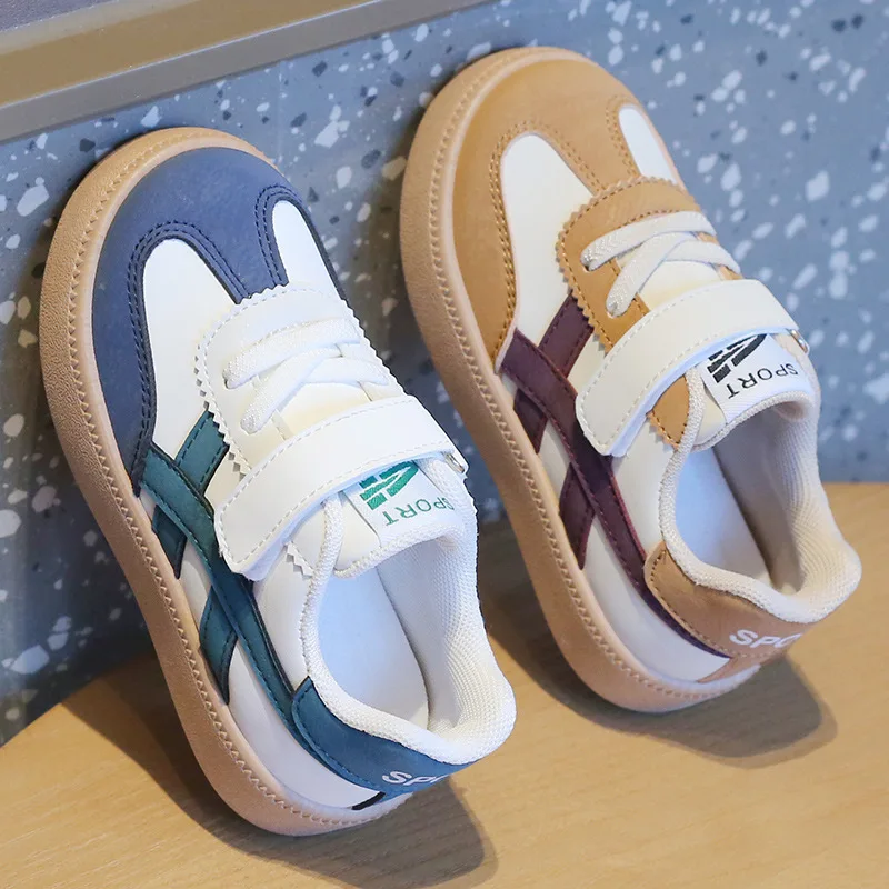 Spring Autumn Children Lace-Free Low-Top Canvas Sneakers Kids Non-Slip Soft-Soled School Sports Shoe Boy Girl Campus Casual Shoe