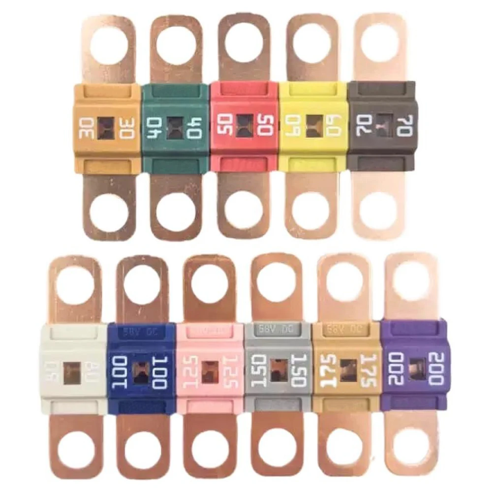 1PCS Fuse DC58V 30A 40A 50A 60A 80A 100A 125A 150A 175A 200A Mini Fuse Car Auto Fuse Assortment Modified Insurance Piece