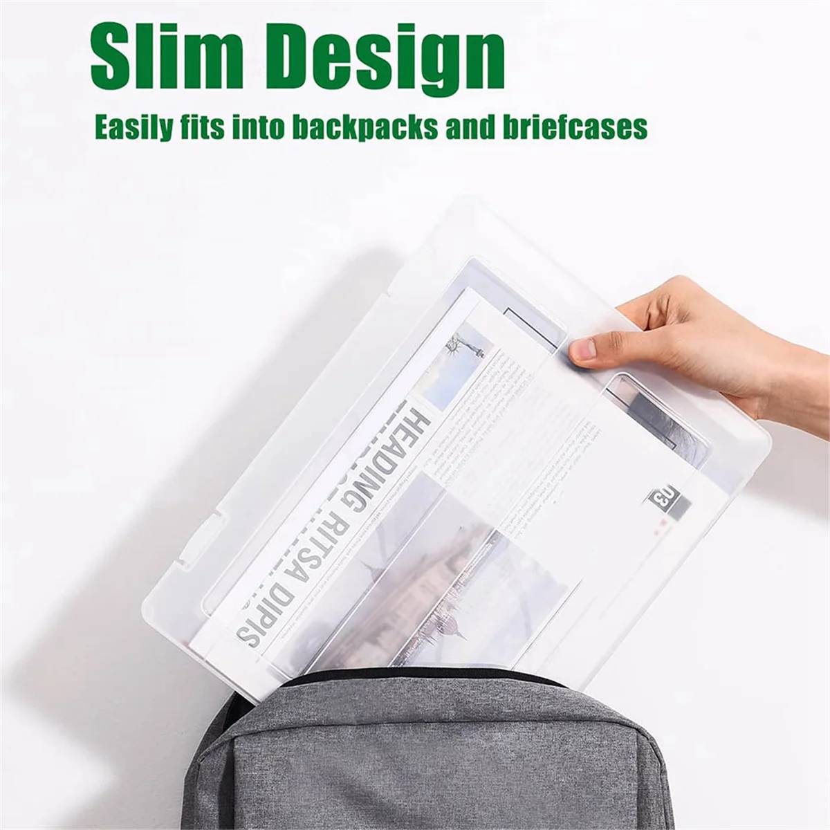 Populaire 4-pack A4-bestand draagbare projectkoffer, plastic opbergdoos