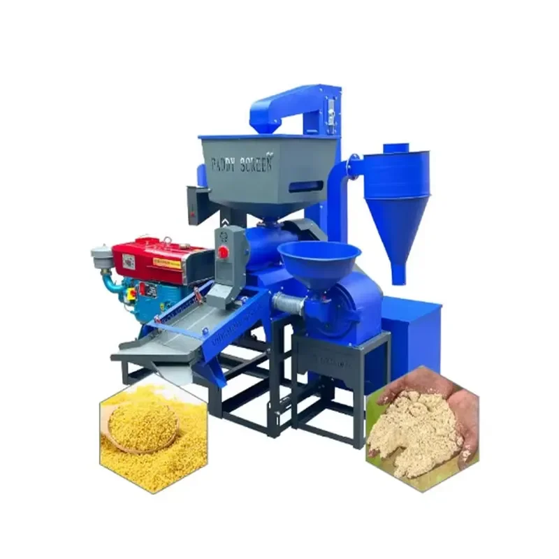 Impurity Separator Large Capacity Rice Peeling Machine Multi-functional Rice Huller Electric Rice Milling Machine