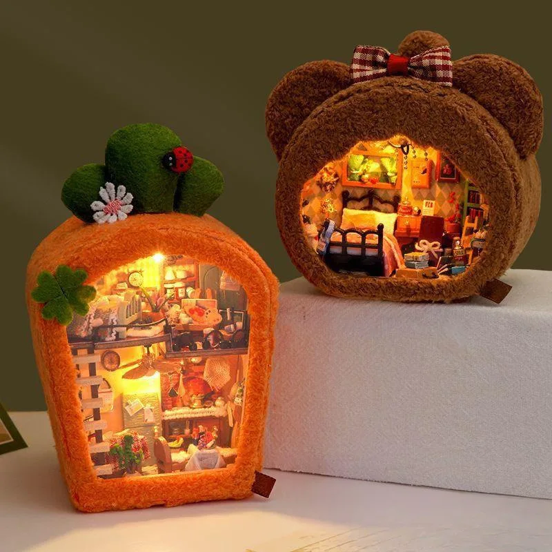 

DIY миниатюрный дом сцены, сборка, игрушка, мини-модель дома, подарок на день рождения для девочек и парней, коллекционные кукольные домики