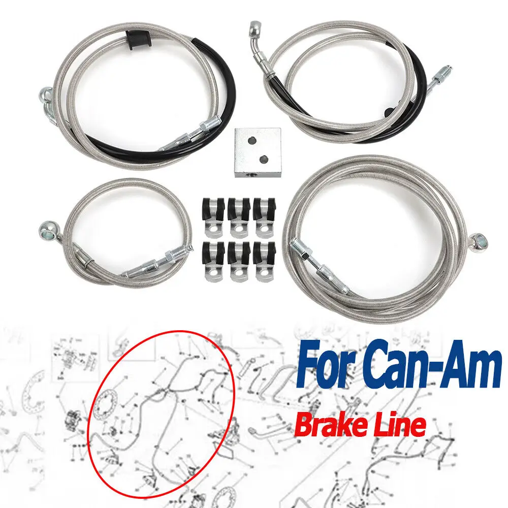 For Can-Am Front Brake Hose Line Outlander 450 570 650 800 1000 1000R 705601519