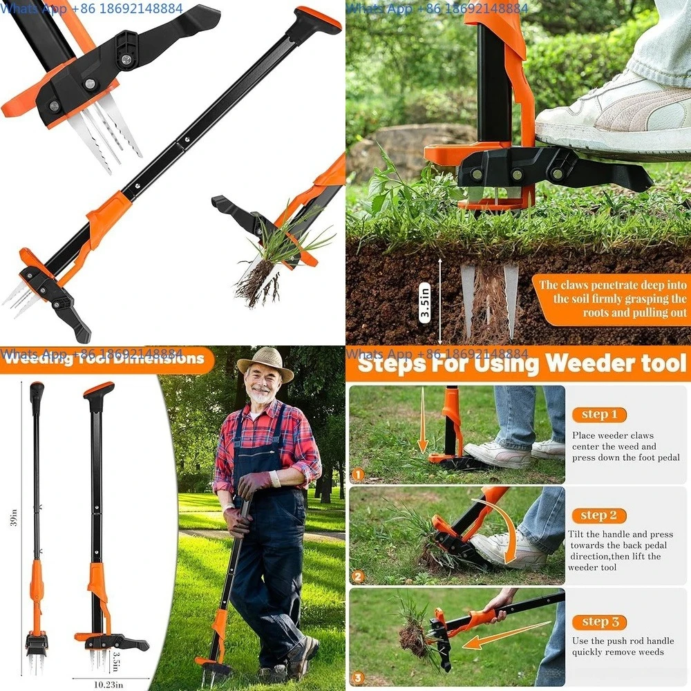 

Garden Weeding Tool Stand Up Manual Effortless Durable Root Remover Puller