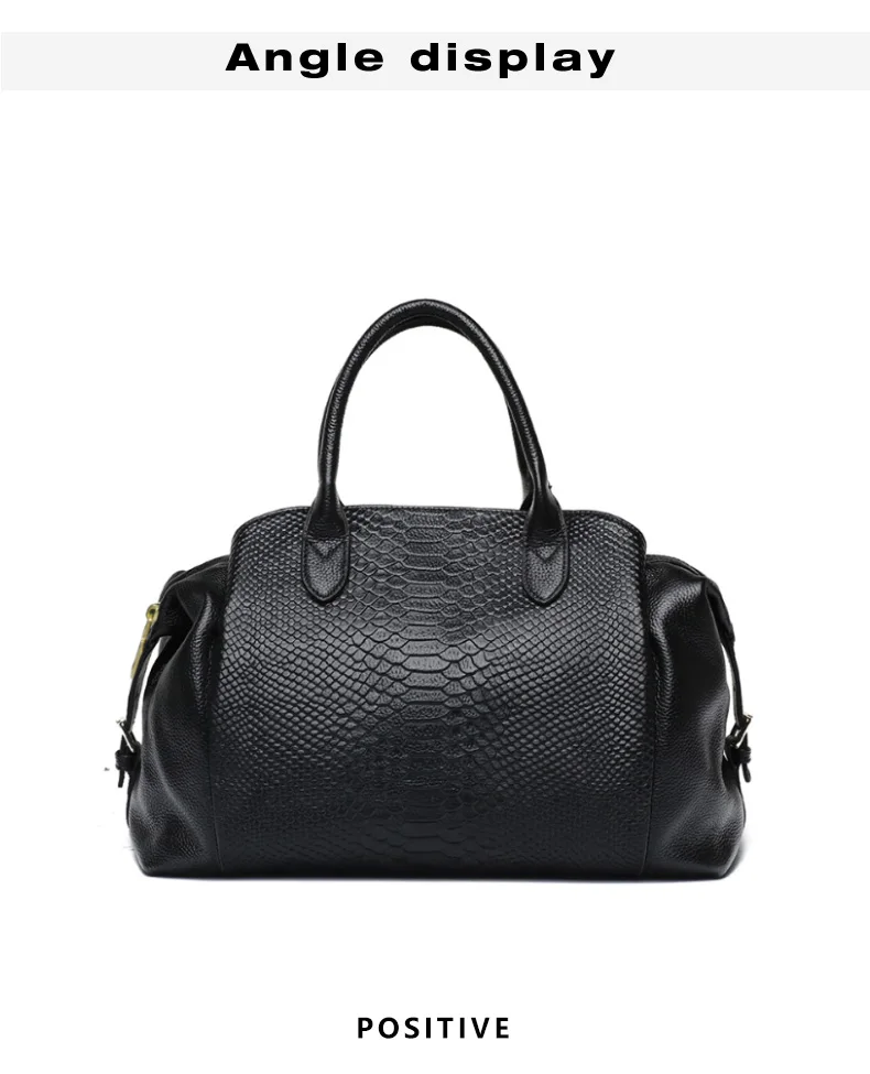 Aidrani Fashion Damenhandtasche aus Rindsleder, große Kapazität, vielseitige Umhängetasche mit Schlangenmuster für stilvolle Aufbewahrung. – Detail 6