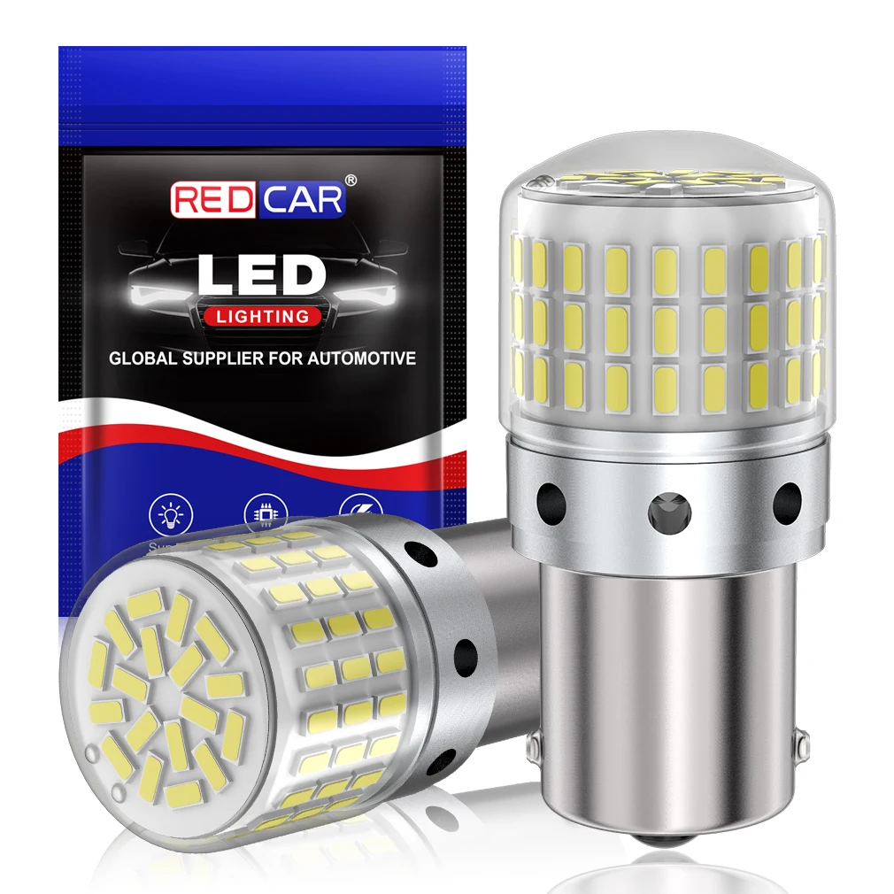 2pcs 3000LM 1156 BA15S P21W LED BAU15S PY21W 7440 W21W P21/5W 1157 BAY15D T20 7443 3157  Turn LED Bulbs Car Bulb Canbus Reverse