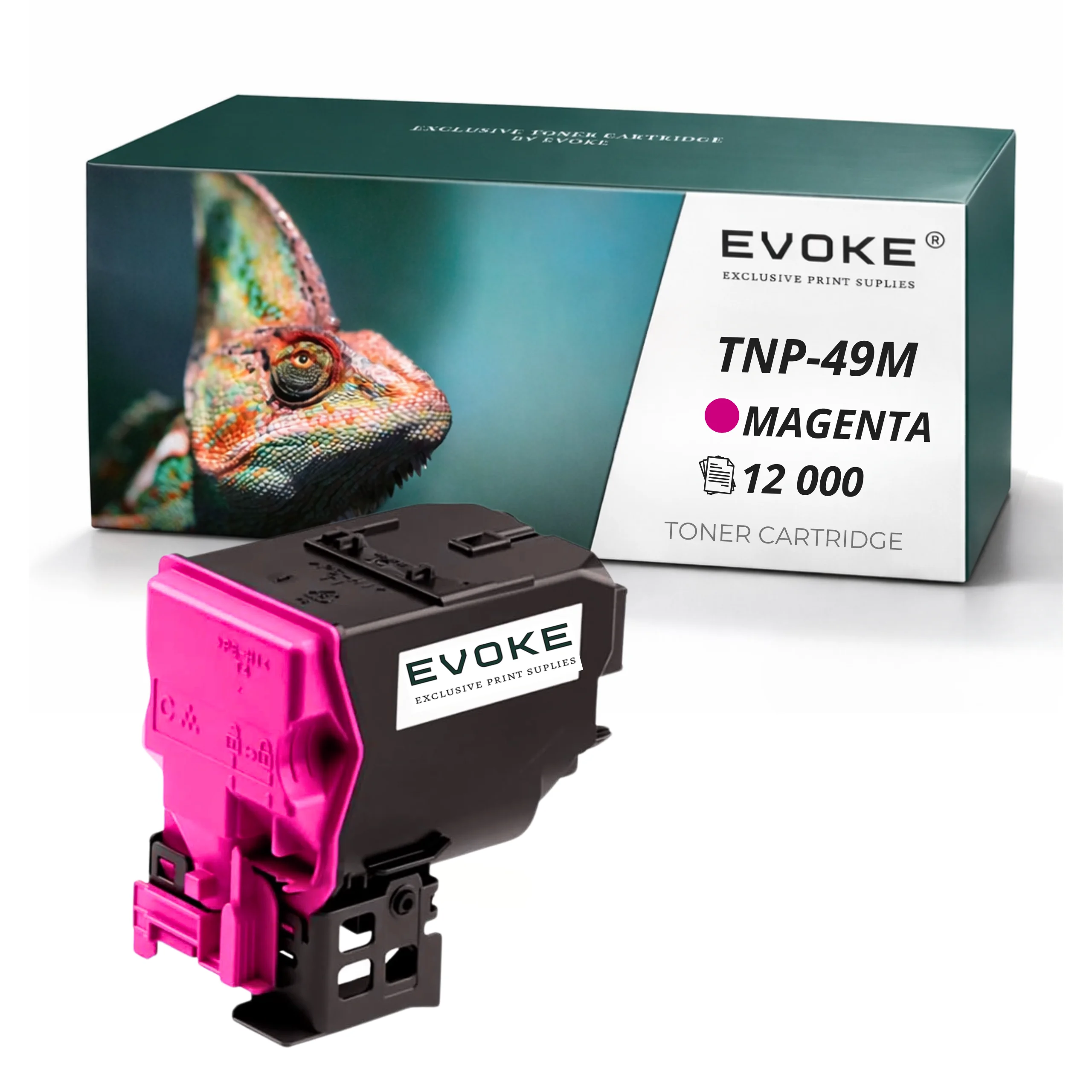 Evoke Compatibele Toner voor Konica Minolta Tnp-49M Tnp49M Tnp-49 Tnp49 A95W350 Magenta 12000 Pagina's Bizhub C3351 C3851 C3851Fs