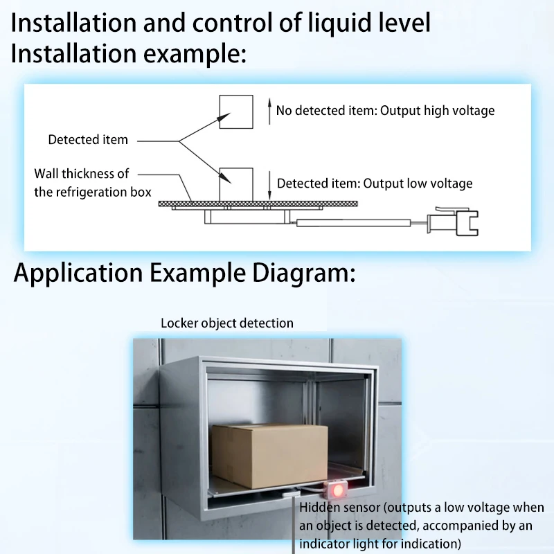 Capacitive induction proximity sensor for vehicle-mounted refrigerator, express delivery storage, takeout cabinet - object prese