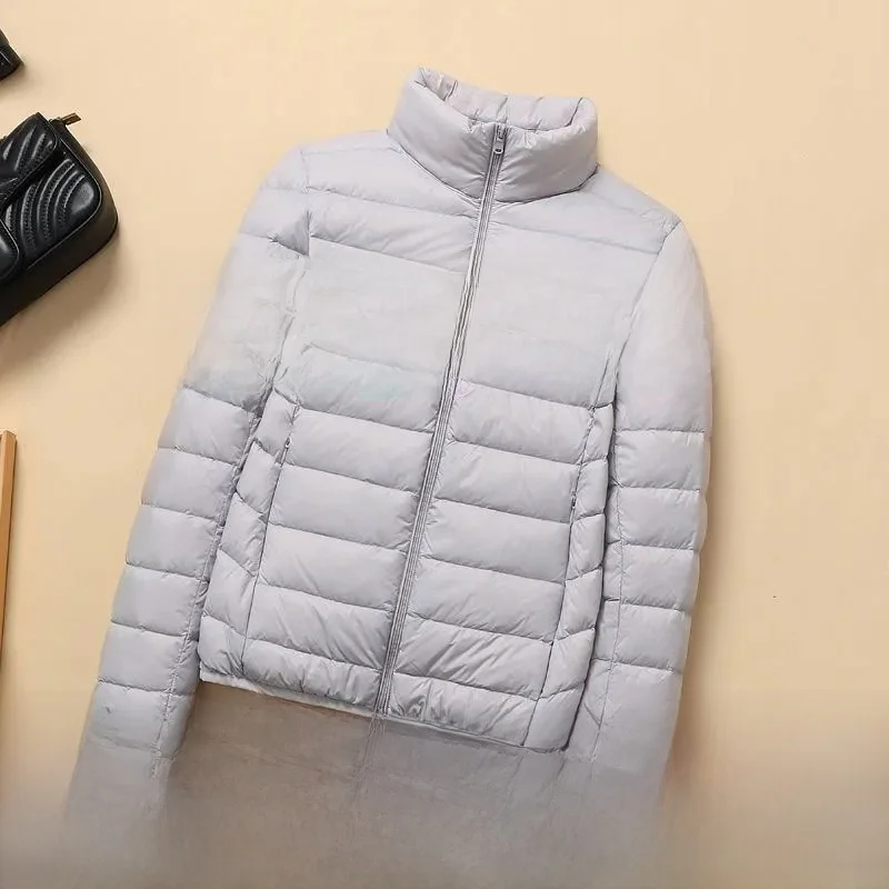 سترة قصيرة مبطنة للرجال، معطف قطني مبطن بياقة عالية على شكل رغيف الخبز، معطف شتوي عالي الجودة محشو بريش البط #3