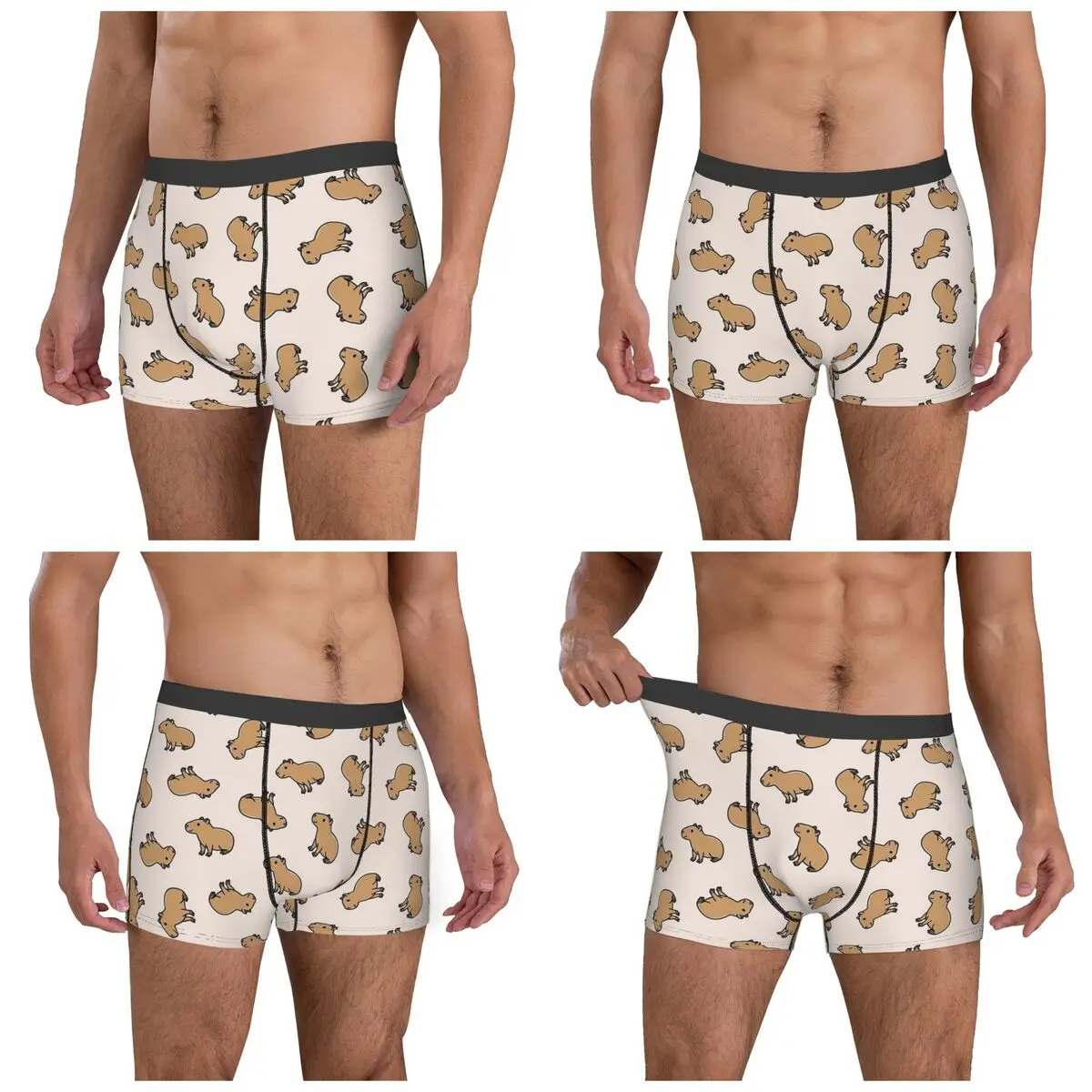 Boxer Underpants Shorts Capybara Panties Male Soft Underwear for Homme Man Boyfriend Gifts