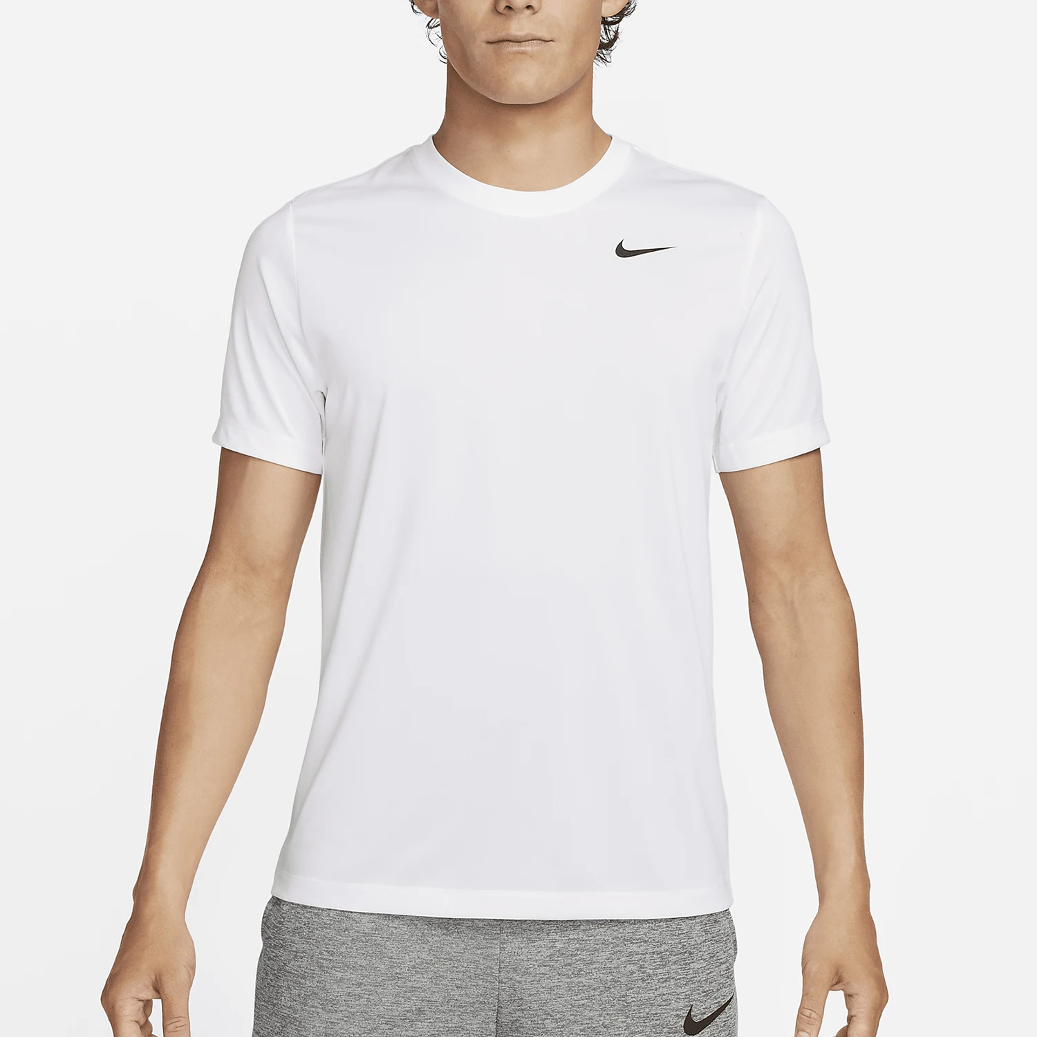 Nike genuine Dri FIT men's minimalist pullover fitness breathable short sleeved shirt DX0990-100