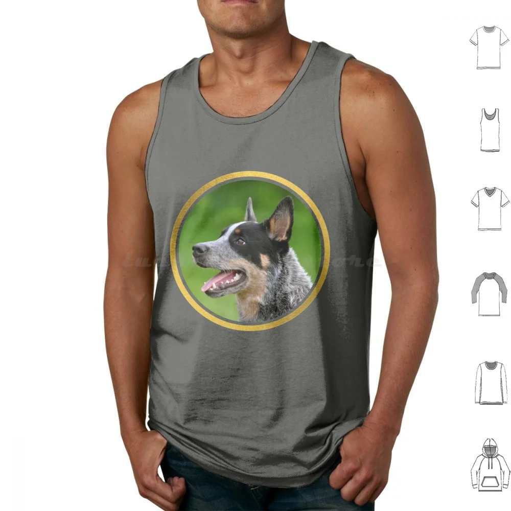 Camisetas sin mangas para perros de ganado australiano, chaleco sin mangas, perro de ganado australiano, perro de ganado, calentador azul, Heeler rojo, cachorro