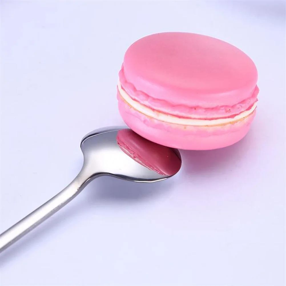 

5Pcs Stainless Steel Coffee Spoons Round Design Dishwasher Safe Heavy Duty Mirrors Finish for Soup Salad Bouillon Service